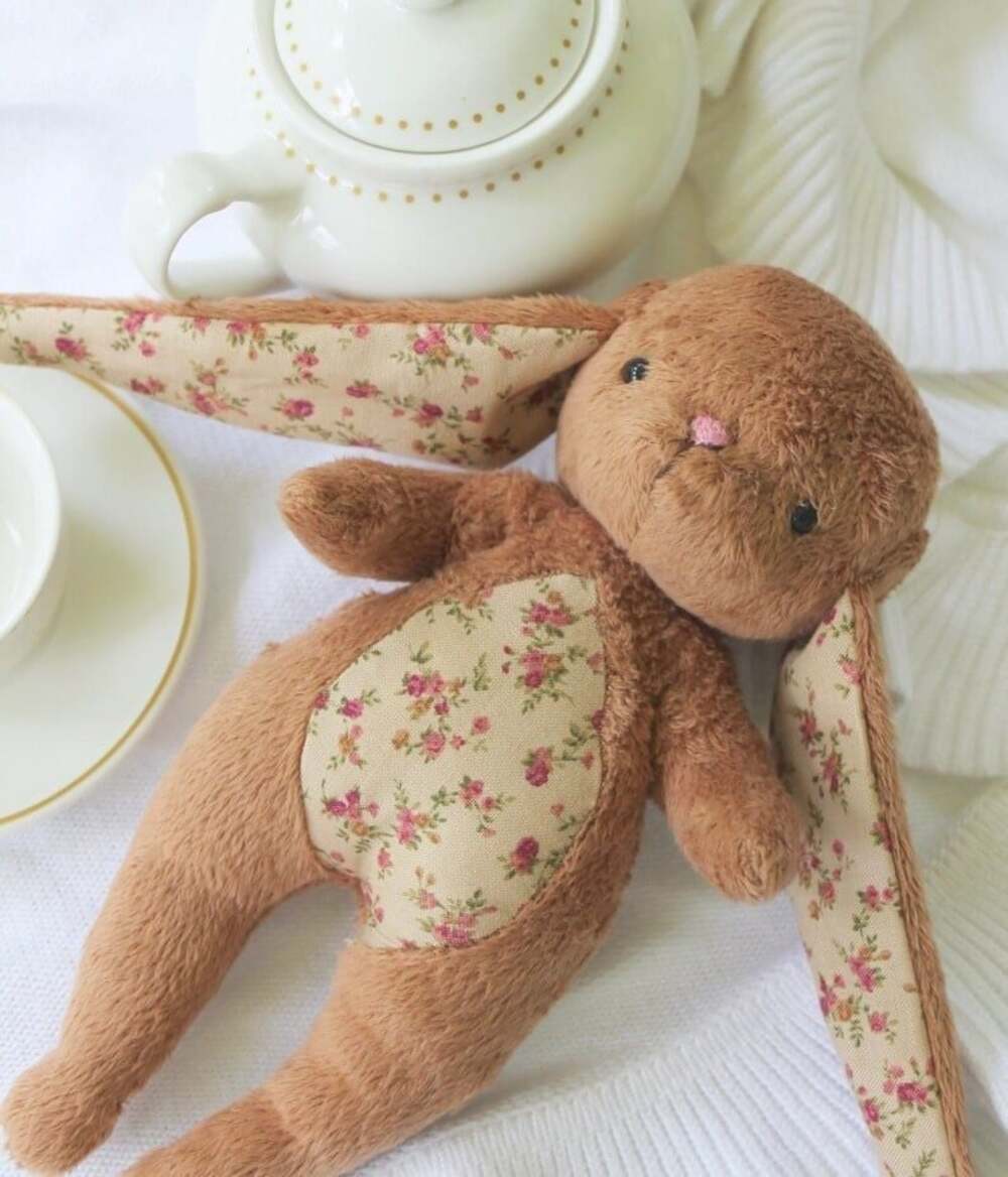 Cuddle Bunny Rabbit Stuffed Animal Soft Plushie Artisan Made by Tati handmade